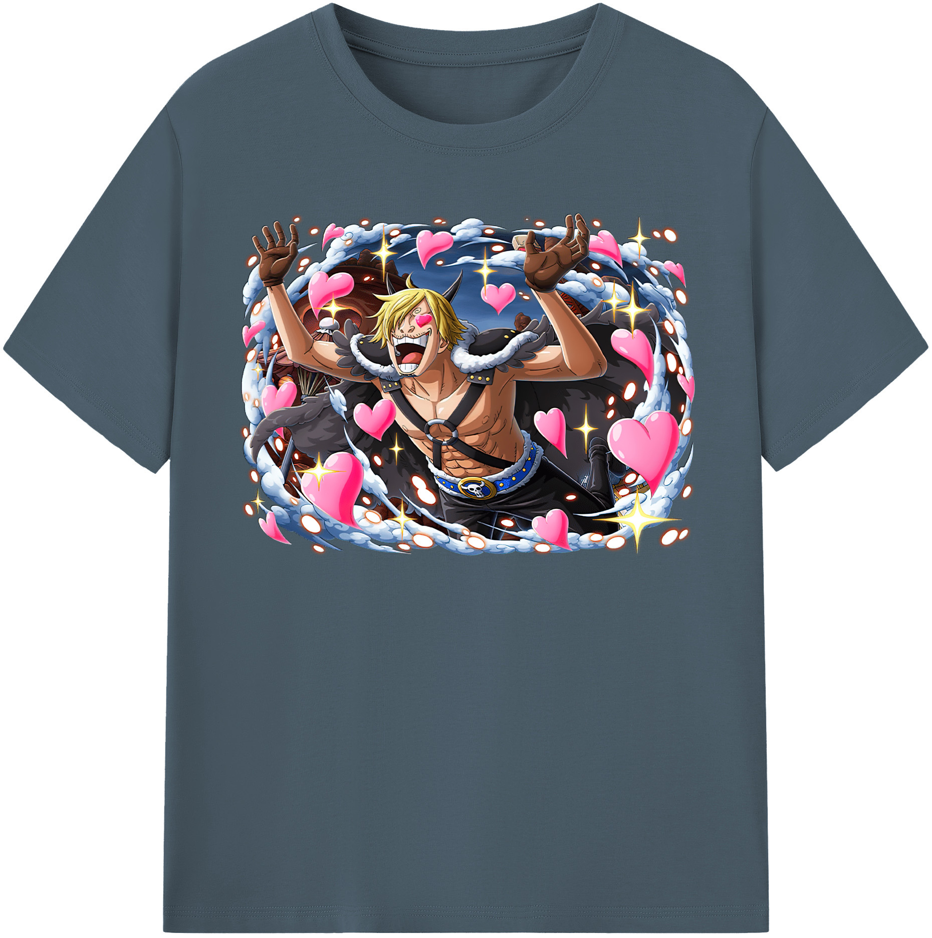 ワンピース サンジ ONE PIECE Sanji 綿100％半袖Tシャツ（フロントプリント）